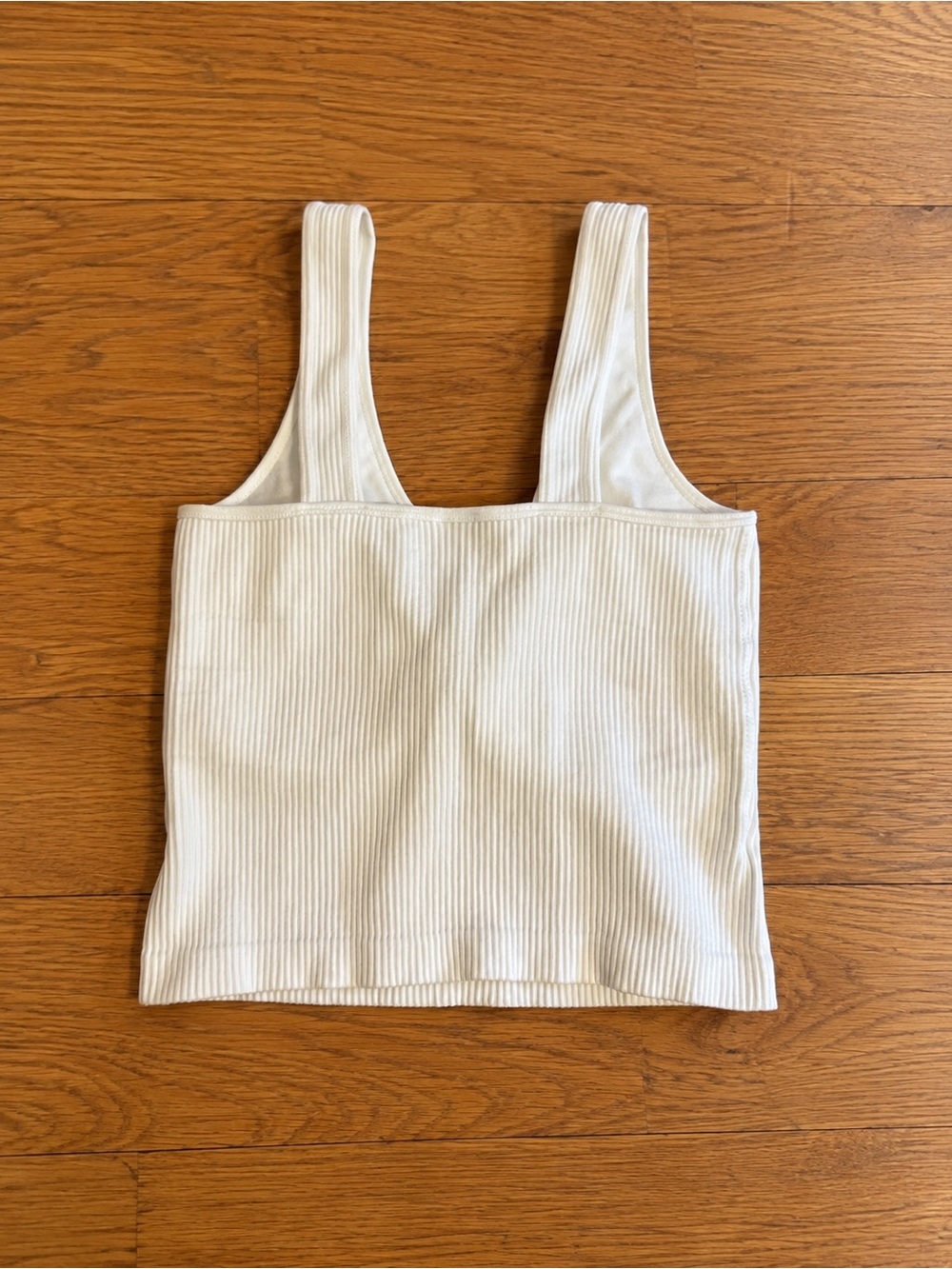 Altar'd State Cream Ribbed Cropped Tank - Picture 2 of 2